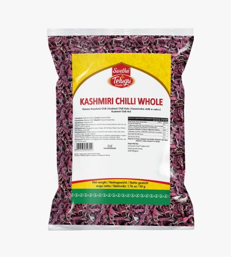 Telugu Foods Kashmiri Chilli (Whole) 50 Gms