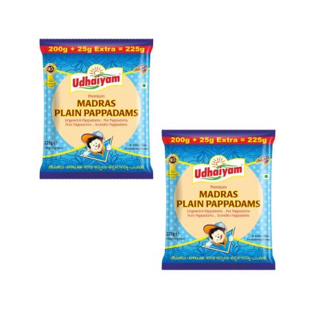 Udhaiyam Madras Plain Papad (225g*2)