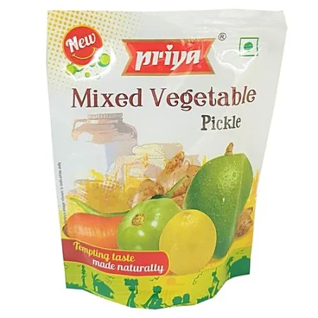 Priya mixed vegetable pickle without garlic 300G