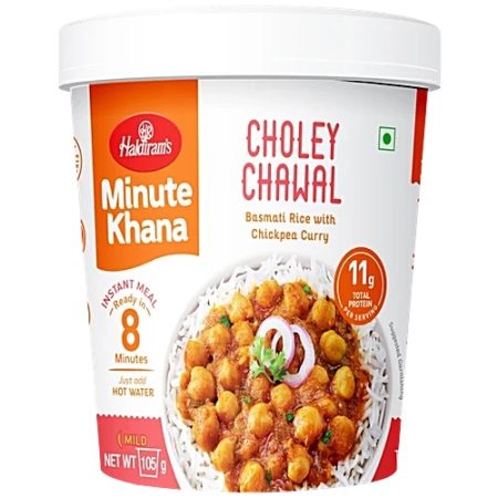 Haldiram's Minute Khana Choley Chawal (Basmati Rice With Chickpeas Curry) - 105g