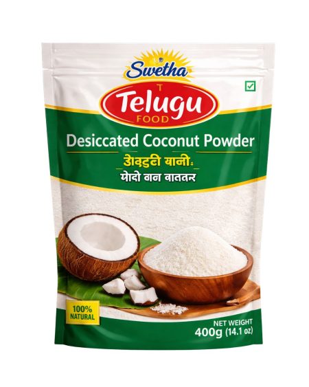 Swetha Telugu Foods- Desiccated coconut Powder 400G