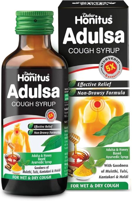 Dabur Honitus Adulsa Cough Syrup 100ml