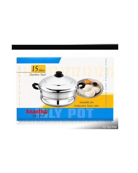 Anantha Stainless Steel Idli Pot -15 Idli