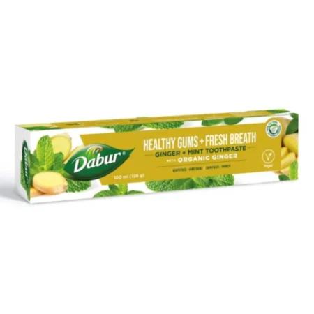 Dabur Healthy Gums + Fresh Breath Toothpaste - Organic Ginger & Mint 100ml