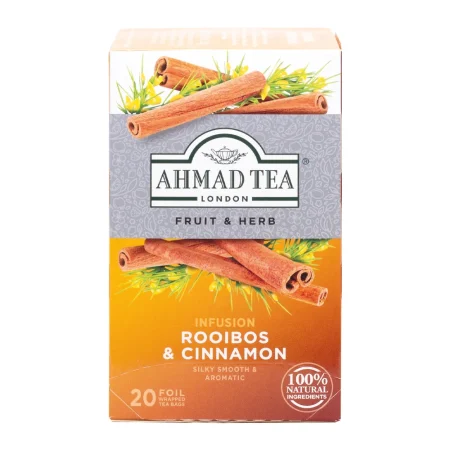 Ahmad Tea Rooibos and Cinnamon Hot Tea 20 tea bags