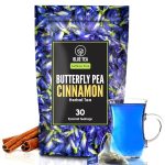 Blue Tea Butterfly Pea Flower Cinnamon Herbal Tea (30 tea bags)