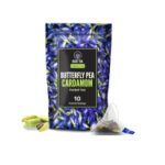 Blue Tea Butterfly Pea Cardamom Herbal Tea 10 Pyramid Teabags