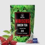 Blue Tea Hibiscus Green Tea 30 Pyramid Teabags